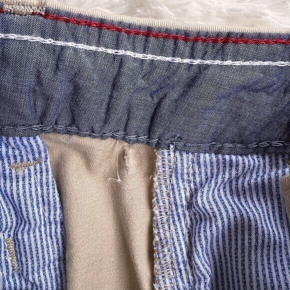 TOMMY HILFIGER Women's Malibu Piping-Trim Shorts Size 12 khaki Cotton/Elastane - Picture 15 of 16